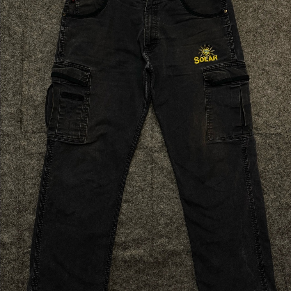 Tough Duck Cargo pants carpenter faded black Solar Size 34x30 Work Wear